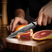 4.7 Inch Luxe Multifunctionele Groentefruit Keukenmessen Mes Damascus Stalen Keukenmes