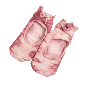 Calzini da Yoga Pilates Sfumati alla Moda con Lacci sulla Schiena, Antiscivolo, Anti-Sudore, in Maglia, Antibatterici, in Cotone per Donne - Product Image 2