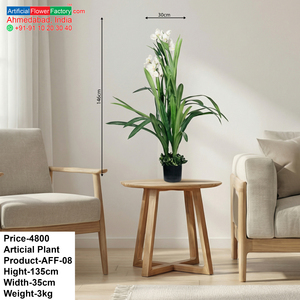 Artificial White Lily Flower Plant Real Touch Decorative Indoor Potted Plant for Home Office Hotel Event Decor - Product Image 6