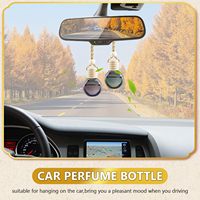 Diffuseur d'arômes 10 ml, flacon diffuseur en verre noir, diffuseur de parfum pour voiture, flacon suspendu avec bouchon en bois