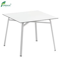 Plateau de table à manger personnalisé, moderne, rond, en résine phénolique, stratifié compact HPL, traité CNC, imperméable, pour restaurant et hôtel