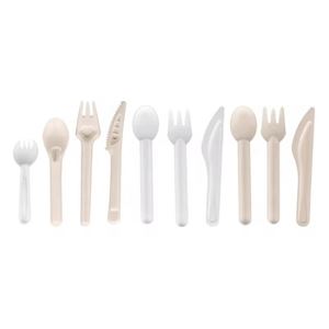 Ensemble de couverts biodégradables en bagasse de canne à sucre, les plus vendus – Couteau, fourchette, cuillère jetables pour la restauration, les plats à emporter et la livraison - Product Image 4