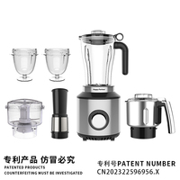 HappyPartner mélangeur multifonctionnel mélangeur 6-en-1 presse-agrumes mélangeur de jus mélangeur alimentaire presse-agrumes électrique broyeur smoothie maker
