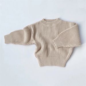 À la mode personnalisé bébé fille vêtements d'hiver coton gros tricoté nouveau-né bébé garçon enfant enfants filles chandails - Product Image 4