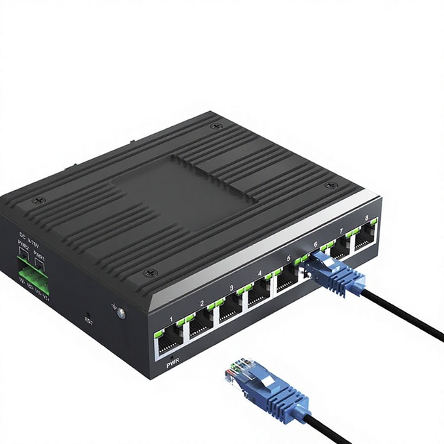 Industrial Managed 8-Port POE Switch 8 GE Ethernet Switch 10/100/1000mbps Network Switches