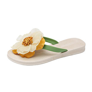 Ciabatte da <span class=keywords><strong>Donna</strong></span> Estive Nuovo Stile Moda Antiscivolo con Fiori Suola Spessa Tacco Inclinato Eleganza Sandali con Tacco Alto - Product Image 2