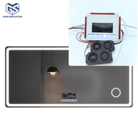 Nouveau design personnalisable, interrupteur tactile à écran HD 6 touches, variateur d'intensité, 12V/5A Max72W, dégivreur, affichage de la température et de l'heure, haut-parleur Bluetooth