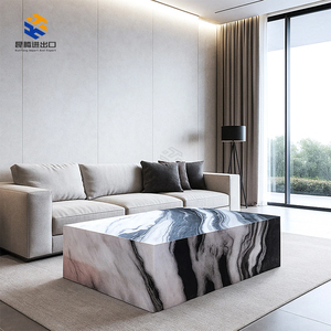 <span class=keywords><strong>Table</strong></span> de salon de luxe en marbre français sur mesure, design moderne noir KT STONE, fabriquée au Fujian, modèle 3D, pour hôtel - Product Image 2