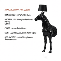 Grande sculpture de cheval en fibre de verre, statue d'animal moderne pour hall d'hôtel et décoration intérieure