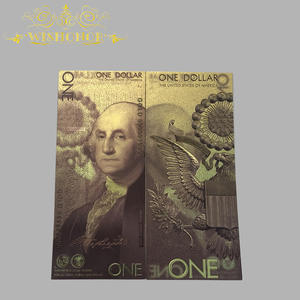 全新彩色金箔美国美元1 5 10 20 50 100金钞，24K镀金，适合收藏 - Product Image 4