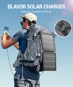 Chargeur solaire portable 10W (5V/2A Max) Panneau pliable de 7,5 pouces Efficacité de 22-24% Sorties USB-C/USB-A Étanche IPX4 Extérieur - Product Image 5