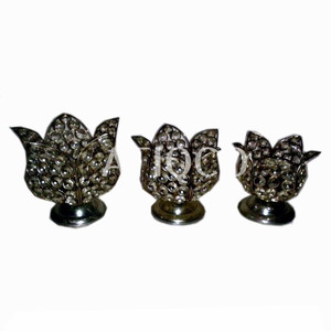 ATIQCO Porte-bougie en cristal pour décoration de balcon, ensemble de 3 bougies votives mignonnes, modèle artisanal 786918 |   Décoration intérieure et extérieure sécurisée - Product Image 6