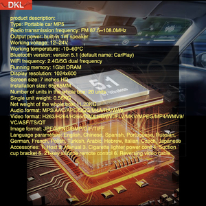7 بوصة سيارة مشغل <span class=keywords><strong>MP5</strong></span> مرآة رابط الروبوت السيارات شاشة ستيريو الموسيقى المحمولة مشغل <span class=keywords><strong>MP5</strong></span> - Product Image 5