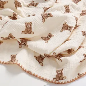 Baby Gaze Decke Klasse eine Baumwolle Frühling und Sommer Neugeborene Baby Quilt Tasche Quilt Blatt Neugeborene Kinder Quilt Musselin 4 Schicht