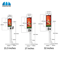 Fabricant KFC/McDonald-Style Support vertical à levage automatique Kiosque de point de vente Borne de commande en libre-service pour café-restaurant