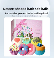 OEM Boule de bain hydratante en forme de gâteau ou de cœur, aux fleurs séchées chinoises, aux huiles essentielles, au beurre de karité et à la lavande, faite main