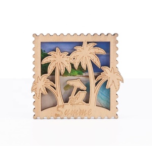 Nevera magnética de viaje de madera MDF popular de alta calidad estilo playa del fabricante - Product Image 1
