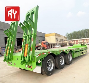 Semirremolque de Cama Baja de Acero de 60 Toneladas y 3 <span class=keywords><strong>Ejes</strong></span>, Remolque de Carga Lowboy, Directo de Fábrica <span class=keywords><strong>para</strong></span> Exportación a Asia Central y África, Duradero - Product Image 6