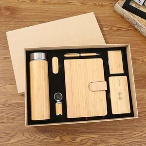 Premium Business Gift <b>Set</b> Includes <b>Notebook</b> Vacuum Cup Pen Cardholder Powerbank Keychain for Corporate Events & Meetings - Product Image 1