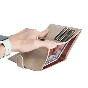 Multifunctional Home Storage Wallet Ticket <b>Holder</b> & <b>Document</b> Protector Universal RFID <b>Passport</b> Case Solid Color PU Leather - Product Image 2