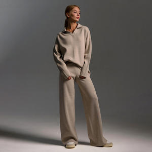 <span class=keywords><strong>Hiver</strong></span> <span class=keywords><strong>2022</strong></span> Chandail pour femmes de grande taille Pantalon et <span class=keywords><strong>pull</strong></span> en tricot de laine et cachemire Ensemble deux pièces - Product Image 1