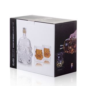 Carafe à whisky brandy vodka <span class=keywords><strong>Star</strong></span> wa en <span class=keywords><strong>verre</strong></span> borosilicaté faite à la main personnalisée avec 2 verres wa carafe à whisky étoile - Product Image 3