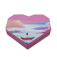 Ourwarm — boîte cadeau en forme de cœur, impression personnalisée, en carton, papier kraft, calendrier d'aération au chocolat, pour les amoureux 12 jours, nouveauté 2022