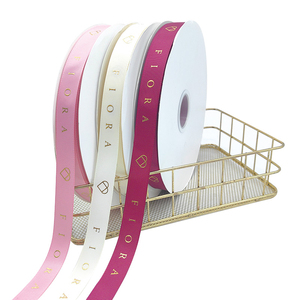 Cinta de Grosgrain Ecológica con Estampado Dorado en Caliente, Impresión Personalizada, Rollo de Cintas Impresas con LOGO - Product Image 3