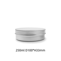 Pot cylindrique en aluminium de 250 ml avec bouchon à vis pour baume pour pattes, shampoing pour animaux, produits de toilettage, aliments, bonbons et chocolat – Emballage pour soins des animaux de compagnie