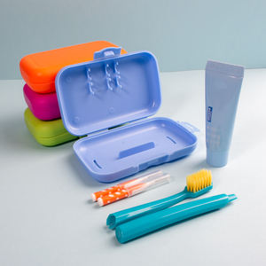 Kit sikat gigi perjalanan 4-in-1 warna-warni populer dengan sikat gigi Interdental lepas pasang Set perjalanan - Product Image 4