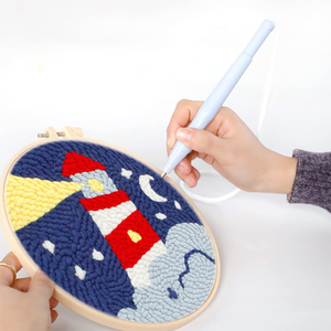 Kit de démarrage pour broderie Punch Needle, kit d'artisanat DIY pour débutants et adultes, kit de broderie Punch Needle Lighthouse, cadeau d'artisanat DIY - Product Image 3