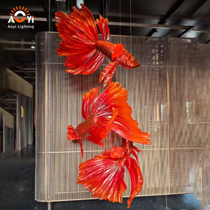 <span class=keywords><strong>Lampe</strong></span> LED suspendue de grande taille pour poissons Betta - <span class=keywords><strong>Lampe</strong></span> d'inspiration Feng Shui pour espaces commerciaux et atriums - Product Image 3