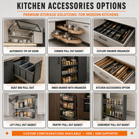 Ensemble d'armoires de cuisine shaker gris anthracite moderne sur mesure Jerome Factory avec îlot Calacatta Gold