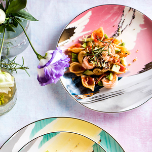 Wholesale Colorful Ceramic Dinner <strong>Plate</strong> Fruit Dessert Sushi Serving Tray Snack Steak Show <strong>Plate</strong> Kitchen Restaurant Tableware - Product Image 6