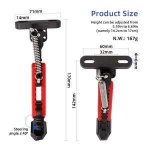Béquille Ulip V2 17 CM Noir Rouge Réglable pour Trottinette Électrique Mi M365 Pro Pro2 Lite ZT3 Support de Pied en Aluminium Repose-Pieds - Product Image 2