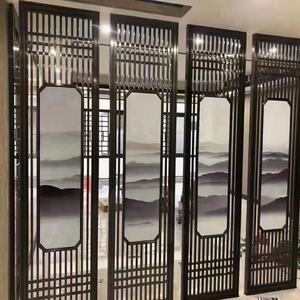 Panneaux de séparation réutilisables pour hôtel et restaurant, cloison décorative, écran métallique, du sol au plafond, cloison en rotin, séparateur de pièce - Product Image 5