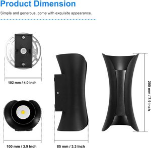 Lampe murale solaire LED à double température de couleur, angle de faisceau de 120°, étanche IP44, contrôle par capteur de lumière, 400 mAh AA, éclairage de jardin - Product Image 4