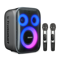 Speaker Pesta Portabel HALO 200 Baru, Speaker Portabel Super Bass, Bluetooth, LED, Subwoofer Pintar, Speaker FM dengan Mikrofon