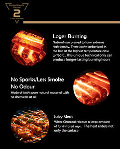 <span class=keywords><strong>Carbón</strong></span> Premium para Hookah, Mezcla Natural <span class=keywords><strong>de</strong></span> Coco y Bambú para Uso en el Hogar, Cafeterías y Barbacoas - Personalizable - Product Image 3