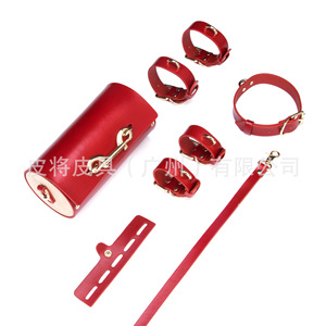 Jouets sexuels SM, ensemble de bondage en cuir pour flirter, jouets sexuels BDSM, menottes et attaches, vente directe d'usine, jeux coquins. - Product Image 4