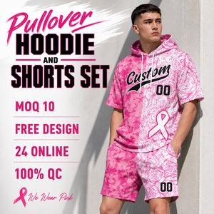 Set Hoodie dan Celana Pendek Baseball FQ Custom, Pakaian Latihan Sublimasi Lengan Pendek, Ringan, Nyaman, untuk Pemanasan, Remaja - Product Image 1