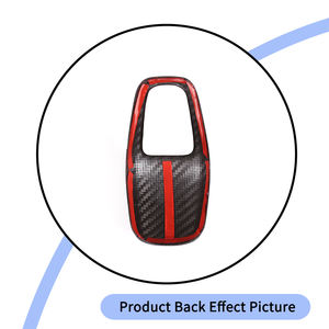 Cache de commande de vitesses pour console centrale <span class=keywords><strong>Porsche</strong></span> Cayenne 2018-2020 en fibre de carbone véritable, léger et luxueux, accessoire intérieur - Product Image 5