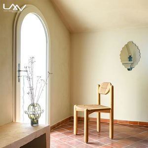 Chaise de salle à manger de luxe en bois style designer hôtel restaurant villa salon tissage corde accent chaise verte meubles - Product Image 4