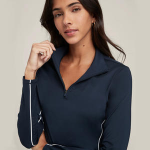 MAQVOB Venta al por mayor de lujo de tenis personalizado OEM ODM Prenda de fábrica Precio bajo Deportes activos Atlético Tenis Zip Chaqueta para las mujeres - Product Image 1