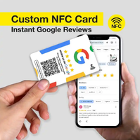 Google Review Card NFC NTAG 213 NTAG 215 Support en plastique pour Ins/Facebook/Yelp/Tripadvisor Restaurant