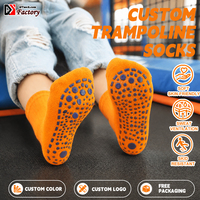 Chaussettes antidérapantes personnalisées avec logo pour trampoline, pour enfants et adultes, pour aires de jeux intérieures et parcs de saut, vente en gros