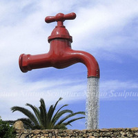 Fontaine d'eau de jardin extérieure en résine Feng Shui de haute qualité pour piscine et étang avec robinet flottant