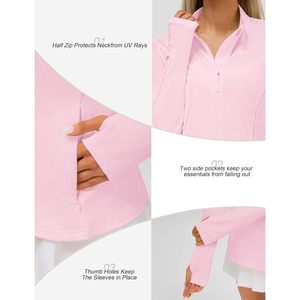 Camiseta Deportiva de Manga Larga con Cierre de Cremallera para Mujer, Camiseta de Golf con Protección Solar UPF 50+ y Absorción de Humedad - Product Image 4
