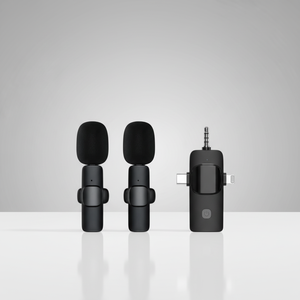 Microphone sans fil <span class=keywords><strong>Aidi</strong></span> <span class=keywords><strong>3</strong></span> en 1, micro-cravate avec connecteur Type C pour caméras de tournage vidéo, téléphones mobiles, iPad pour TikTok - Product Image 2
