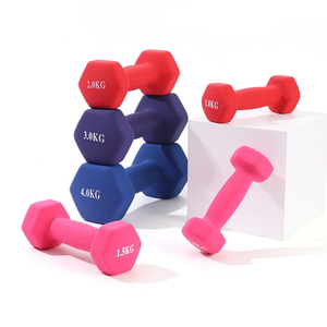 Ensemble d'haltères en PVC enduit de néoprène Fitness Training Poids de squat avant léger Ensemble d'haltères en néoprène vibrant pour femmes - Product Image 6